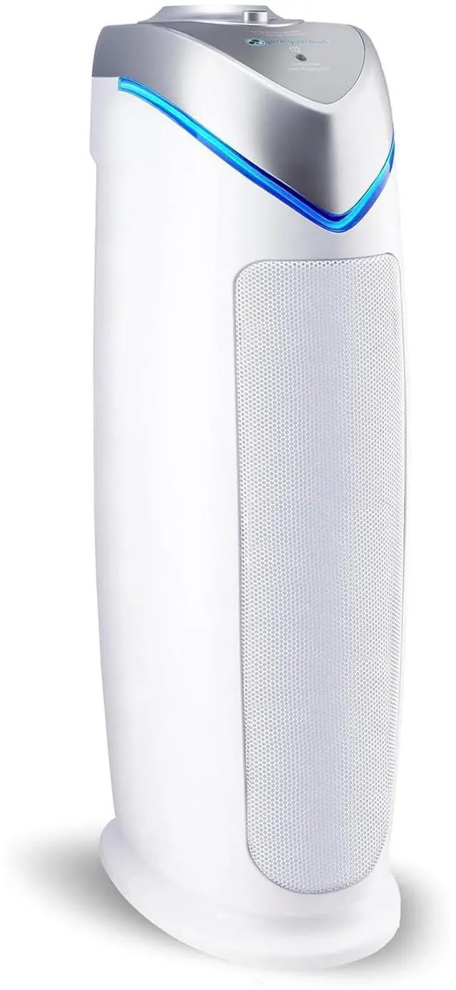 Main image of Air Purifier for Home with HEPA Pure Filter, for Wildfire Smoke, Pet Dander, Pollen, Odors, Large Rooms Up To 743 Sq. Ft., Removes 99.97% Pollutants, UV-C Light, 22", AC4825W, White