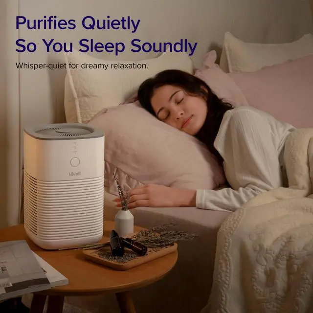 Alt view image 5 of 7 - Air Purifier for Home Bedroom, AHAM Verifide, Freshens Small Room with Aroma Pad, For Smoke, Pollen, Pet Dander, Odor, Dust, Office, Desktop, 1 Pack, White