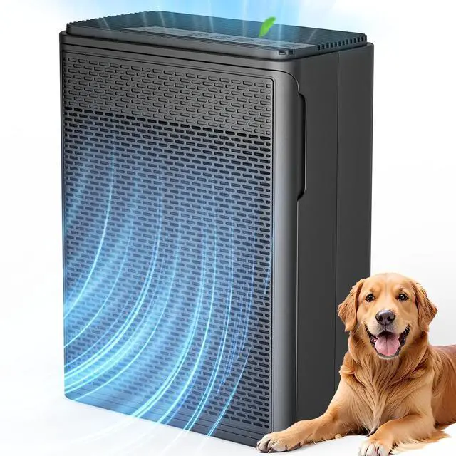 Main image of Air Purifiers for Home Pets Covers Up to 1500 Sq Ft,H13 Hepa Filter with Washable Pre-Filter,Pet Hair Dander Smoke Air Cleaner,22 dB Quiet Sleep for Living Room Bedroom Kitchen,P280 (Black)