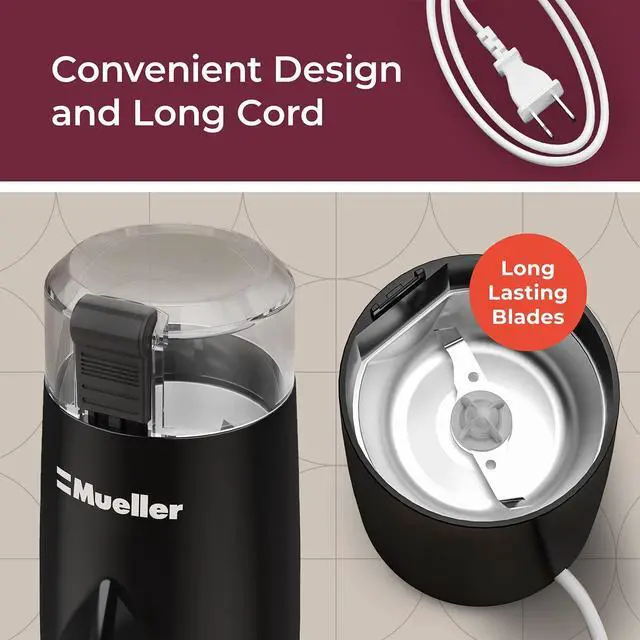 Alt view image 4 of 7 - _Mega Brand Living HyperGrind Precision Electric Spice/Coffee Grinder Mill with Large Grinding Capacity and Powerful Motor also for Spices, Herbs, Nuts, Grains, Black
