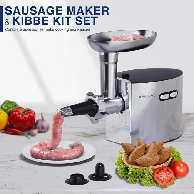 Alt view image 2 of 7 - _Mega Brand Meat Grinder, 2600W Max Stainless Steel Meat Grinder Electric, ETL Approved Heavy Duty Meat Mincer Machine with 2 Blades, 3 Plates, Sausage Stuffer Tube & Kubbe Kit for Home Kitchen Use