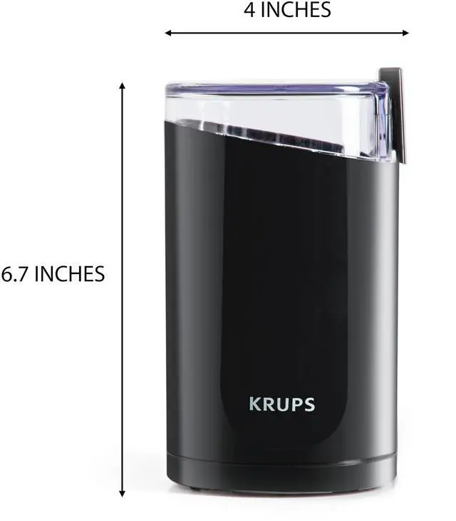 Alt view image 6 of 6 - _Mega Brand Precision Electric Coffee Grinders: 3 oz Capacity, 200W Motor, Stainless Steel Blades for Uniform Grinding of Coffee Beans, Herbs, Nuts, and Spice Grinder (Black)