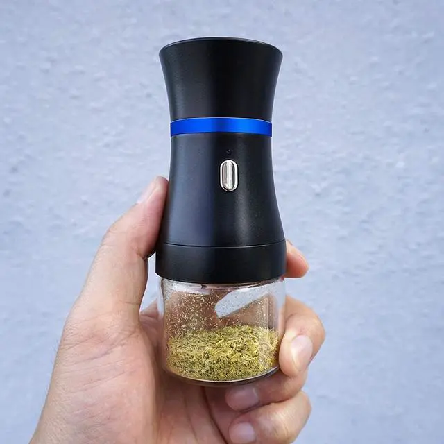 Alt view image 4 of 6 - _Mega Brand Electric Herb Grinder COMPACT for Flower Buds, USB-Rechargeable, 2pcs 1.7oz Glass Herb Chamber - Ideal for Everyday Carry