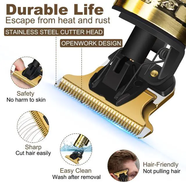 Alt view image 4 of 7 - _Mega Brand Professional Hair Trimmer for Men, Beard Trimmer Hair Clippers for Men, Cordless Rechargeable Hair Trimmer Metal Body Cutting Grooming Kit,Beard Shaver Barbershop