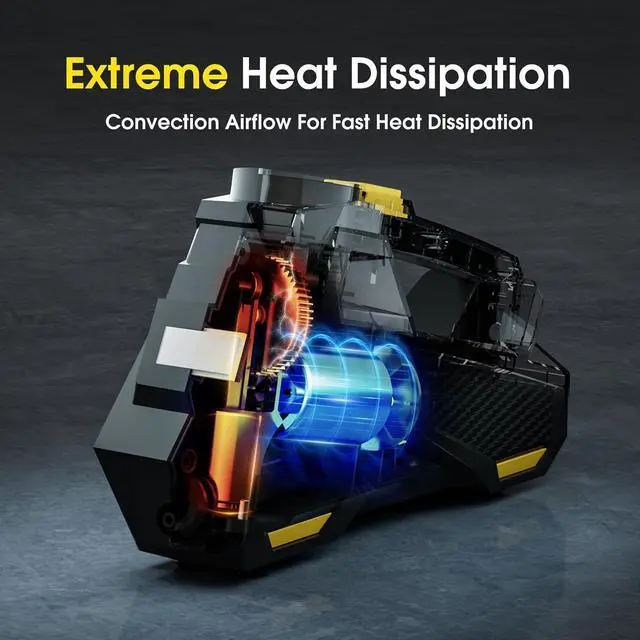 Alt view image 5 of 7 - FLYKID Tire Inflator Portable Air Compressor- 12V DC Air Pump for Car Tires with 150PSI LCD Digital Gauge & Emergency LED Light,Auto Tire Pump for Cars,Motorcycles,Bikes,Balls