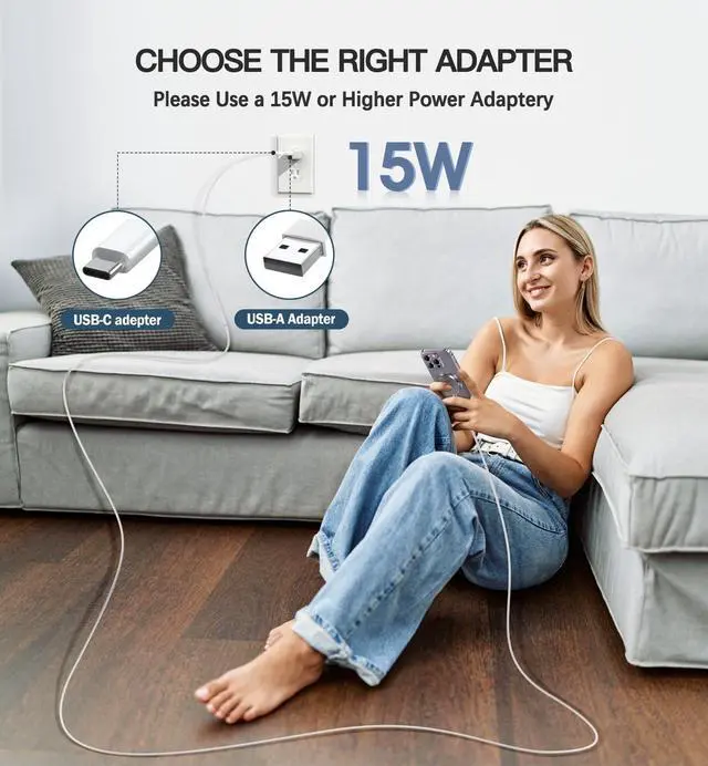 Alt view image 6 of 7 - Magnetic Wireless Charger 15W Fast Mag Safe Charger for Cell iPhone 17 Pro Max/17 Pro/17 Air/17/16/15/14/13/12 Series 2 Pack Charging Pad for AirPods 3/2/Pro 2/Pro Mag-Safe Original Replacement