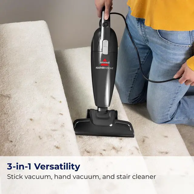 Alt view image 4 of 7 - Bissell Featherweight Stick Lightweight Bagless Vacuum with Crevice Tool, 2033M, Black