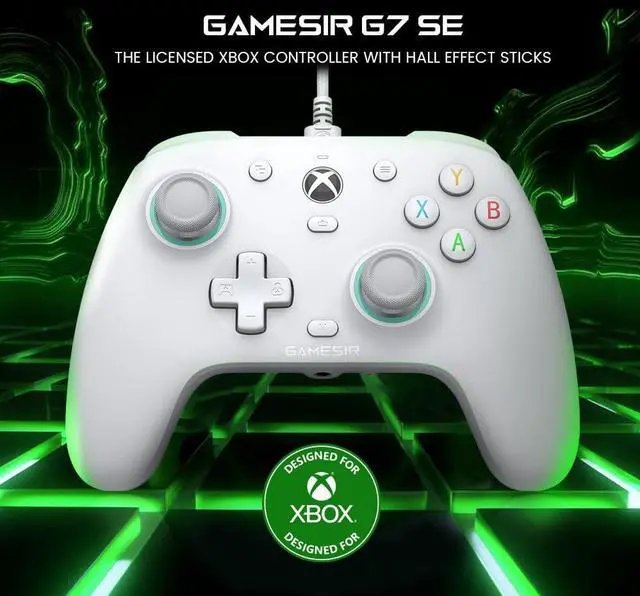 Alt view image 2 of 7 - GameSir G7 SE Wired Controller for Xbox Series X|S, Xbox One & Windows 10/11, Plug and Play Gaming Gamepad with Hall Effect Joysticks/Hall Trigger, 3.5mm Audio Jack