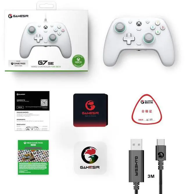 Alt view image 7 of 7 - GameSir G7 SE Wired Controller for Xbox Series X|S, Xbox One & Windows 10/11, Plug and Play Gaming Gamepad with Hall Effect Joysticks/Hall Trigger, 3.5mm Audio Jack