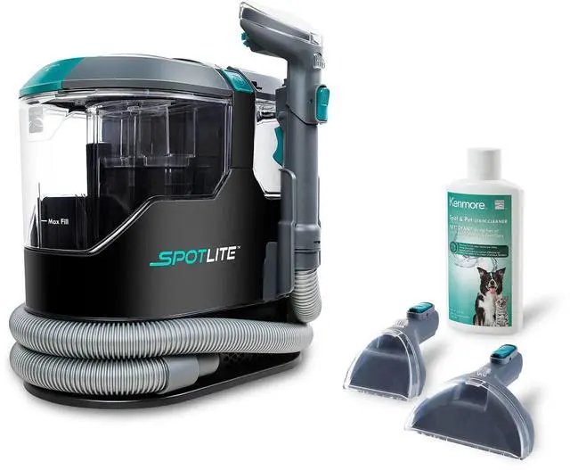 Main image of _Mega Brand  SpotLite Portable Carpet Spot Cleaner & Pet Stain Remover, 17Kpa Powerful Suction with Versatile Tools for Upholstery, Couches, Car and Auto Detailer, Gray
