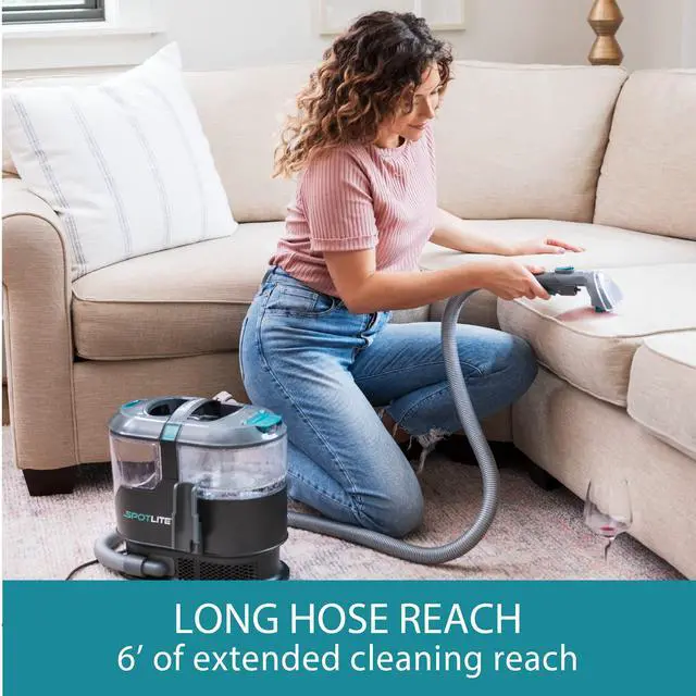Alt view image 2 of 2 - _Mega Brand  SpotLite Portable Carpet Spot Cleaner & Pet Stain Remover, 17Kpa Powerful Suction with Versatile Tools for Upholstery, Couches, Car and Auto Detailer, Gray