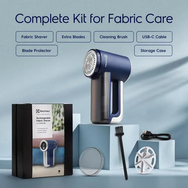 Alt view image 6 of 7 - _Mega Brand Rechargeable Fabric Shaver | 3-Speed Lint Remover for Clothes & Furniture | Eliminates Fuzz & Pilling | Electric Lint Shaver with LED Display & Type-C Fast Charging Port - Blue