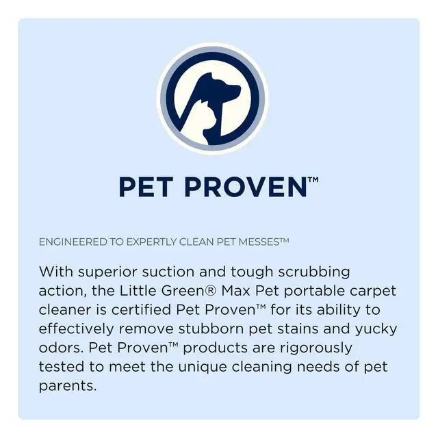 Alt view image 2 of 7 - _Mega Brand  Little Green® Max Pet Portable Carpet and Upholstery Deep Cleaner, Car/Auto Detailer, with Self-Cleaning Tough Stain Tool and Pet Hair Removal Tool (3860)