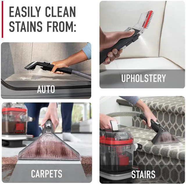 Alt view image 4 of 7 - _Mega Brand CleanSlate Plus Portable Carpet + Upholstery Spot Cleaner Machine, Powerful Suction with Versatile Tools, Pet Stain Remover, Car and Auto Detailer, Pair with Carpet Cleaner Solution