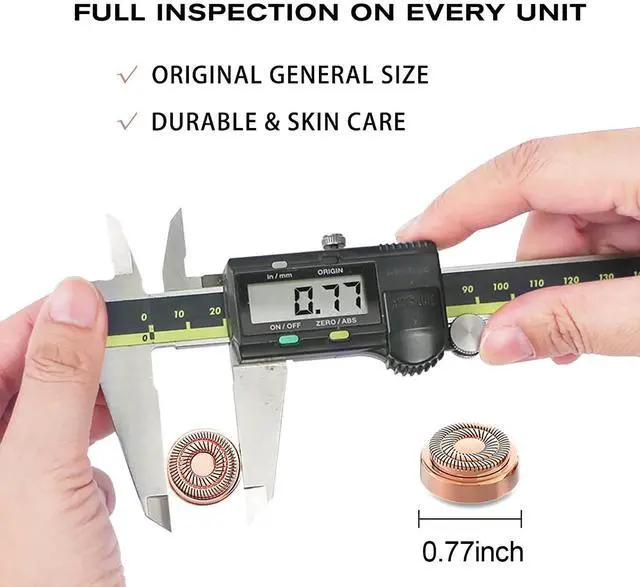 Alt view image 7 of 7 - Replacement Heads for Flawless Facial Hair Remover, Replacement Blades for Finishing Touch Flawless Hair Removal Gen 2