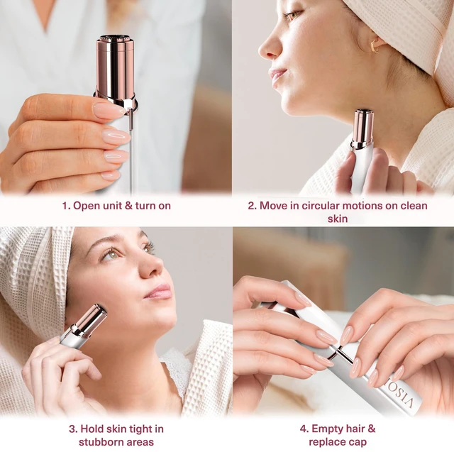 Alt view image 4 of 7 - Flawless Facial Hair Removal for Women - Electric Razor Device, Small Dermaplaning Remover Tools Finishing Epilator Trimmer Face Dermaplane Shavers Beauty Gadgets Accessories (Coral)