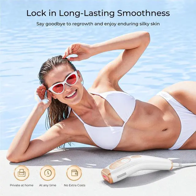 Alt view image 6 of 7 - Laser Hair Removal, IPL Laser Hair Removal for Women and Men Permanent, Hair Removal Device with 3.0 IPL Red Light Wave, Home Laser Hair Removal Device for Facial Legs Armpits Bikini Body Use
