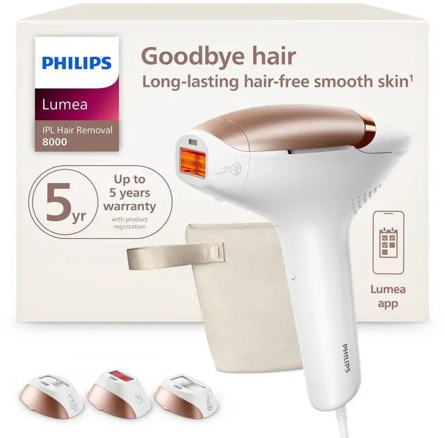Main image of _Mega Brand Lumea 8000 Series IPL Hair Removal Device - Alternative to Laser Hair Removal, SenseIQ Technology and Lumea App, 3 Attachments for Body, Face, and Precision, for Women & Men, BRI937/03