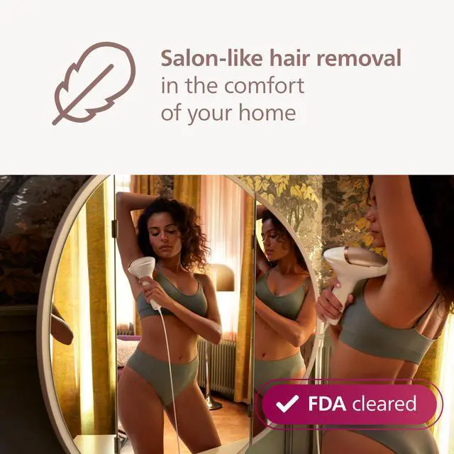 Alt view image 5 of 7 - _Mega Brand Lumea 8000 Series IPL Hair Removal Device - Alternative to Laser Hair Removal, SenseIQ Technology and Lumea App, 3 Attachments for Body, Face, and Precision, for Women & Men, BRI937/03