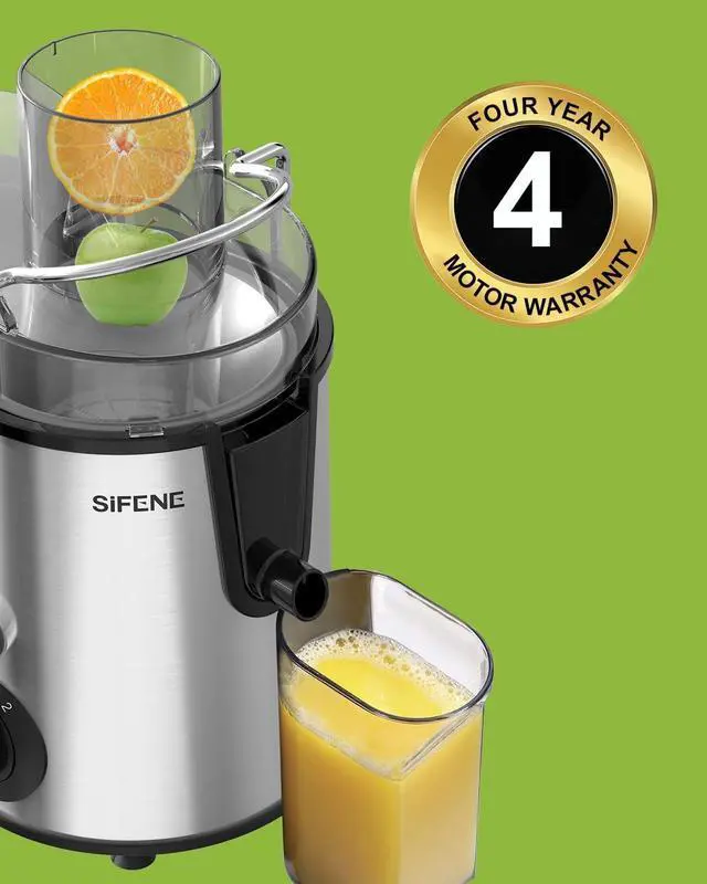 Alt view image 5 of 6 - _Mega Brand Quick Juicer Machine, Centrifugal Juicer with 3" Big Mouth for Whole Fruits & Veggies, Easy to Clean, Non-BPA Stainless Steel Kitchen Juicer