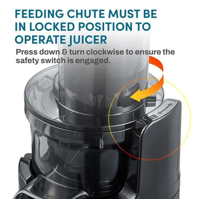 Alt view image 4 of 7 - _Mega Brand EJX600 Compact Small Space-Saving Masticating Slow Juicer Cold Press Juice Extractor, Nutrient and Vitamin Dense, BPA-Free Tritan, Easy to Clean, 16 oz Juice Cup, Charcoal Grey