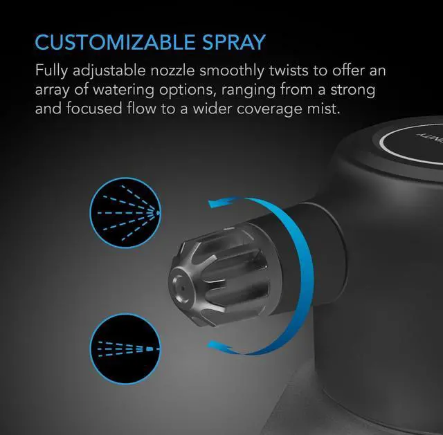 Alt view image 3 of 6 - _Mega Brand  Automatic Sprayer, 2L Portable Electric Spray Bottle, USB Rechargeable with Adjustable Nozzle Spout for Plants Fertilizing Gardening and Cleaning (Graphite)