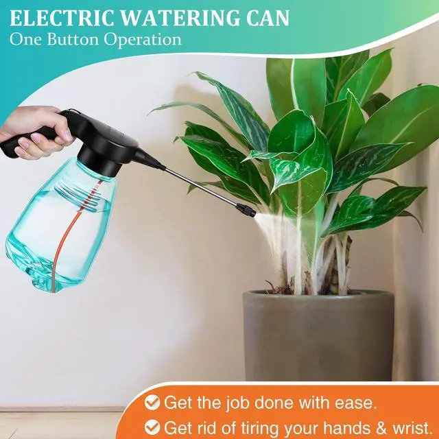 Alt view image 3 of 7 - _Mega Brand Electric Spray Bottle Plant Mister for Indoor Outdoor Plants, 0.5 Gallon Automatic Watering Can Rechargeable Battery Powered Sprayer with Adjustable Spout for Gardening, Fertilizing,