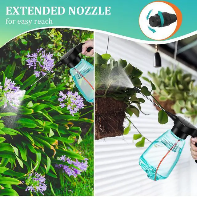 Alt view image 5 of 7 - _Mega Brand Electric Spray Bottle Plant Mister for Indoor Outdoor Plants, 0.5 Gallon Automatic Watering Can Rechargeable Battery Powered Sprayer with Adjustable Spout for Gardening, Fertilizing,