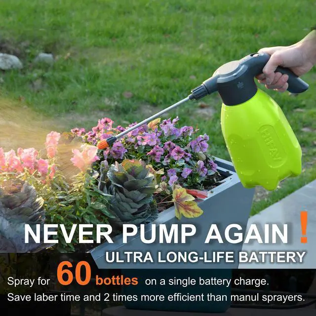 Alt view image 4 of 6 - _Mega Brand ES2-PRO Electric Spray Bottle 2L/0.5Gallon, Rechargeable Battery Powered Sprayer Spray 60 Bottles On a Single Charge, Automatic Plant MisterPump Sprayer,Indoor Watering Can for Plants