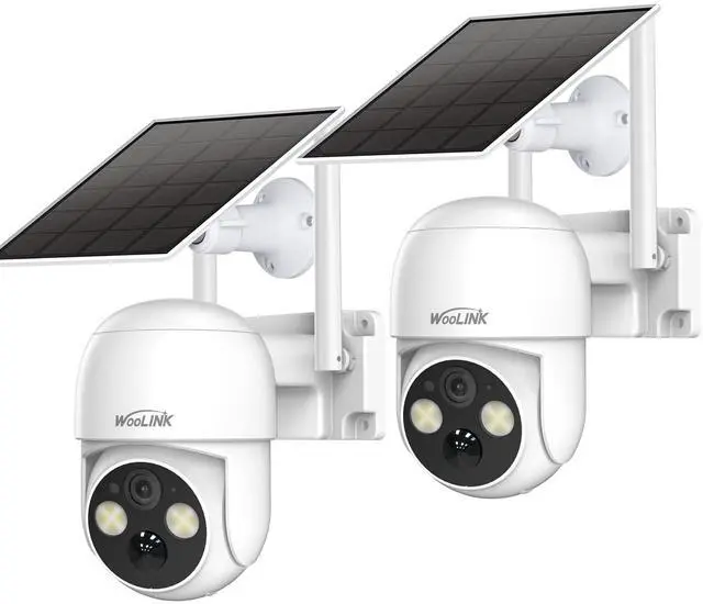 Main image of 2PCS 4MP Solar Security Cameras Wireless Outdoor, 2.5K Solar/Battery Powered Camera for Home Security, Pan/Tilt 2.4Ghz WiFi Camera with PIR, 2-Way Audio, Cloud/SD, Color Night Vision