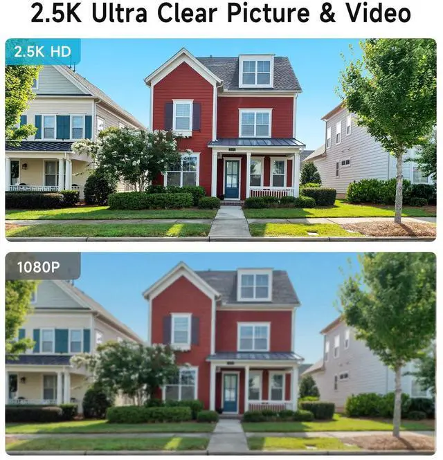 Alt view image 3 of 7 - 2PCS 4MP Solar Security Cameras Wireless Outdoor, 2.5K Solar/Battery Powered Camera for Home Security, Pan/Tilt 2.4Ghz WiFi Camera with PIR, 2-Way Audio, Cloud/SD, Color Night Vision