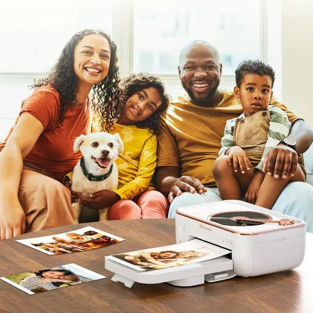 Alt view image 7 of 7 - _Mega Brand 4x6'' Photo Printer with 20 Sheets Photo Paper & 1 Cartridge, Portable Instant Photo Printer for iPhone Android, Thermal Dye Sublimation, Wi-Fi Picture Printer