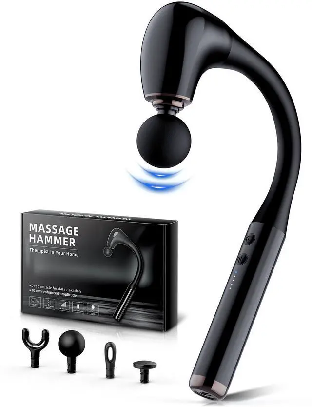 Main image of Massage Gun with Upgraded Extension Handle, 10MM Massage Gun Deep Tissue, Back Massager, Muscles/Neck/Shoulders/Waist/Legs Massager Portable for Pain Relief, Gifts for Men