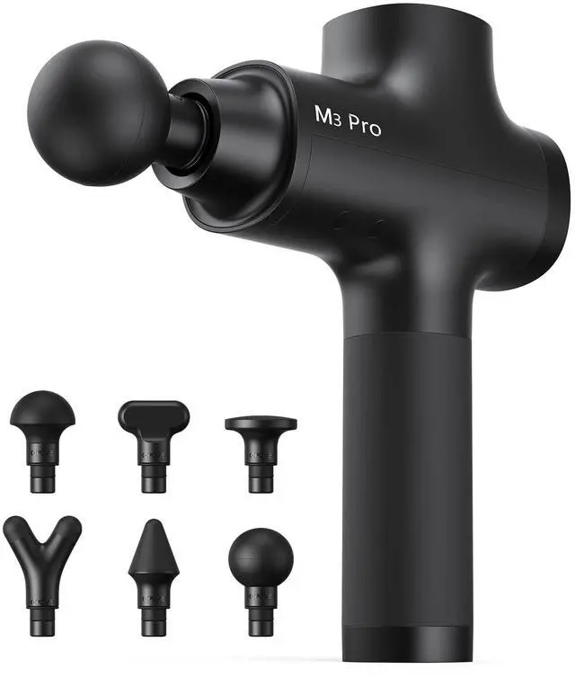 Main image of M3 Pro 2 Massage Gun Deep Tissue Percussion Muscle Massager for Workout, Handheld Percussive Therapy Fascia Gun for Athletes Fast Recovery 4-8 Hours Long Battery Life, Powerful, Quiet, Black