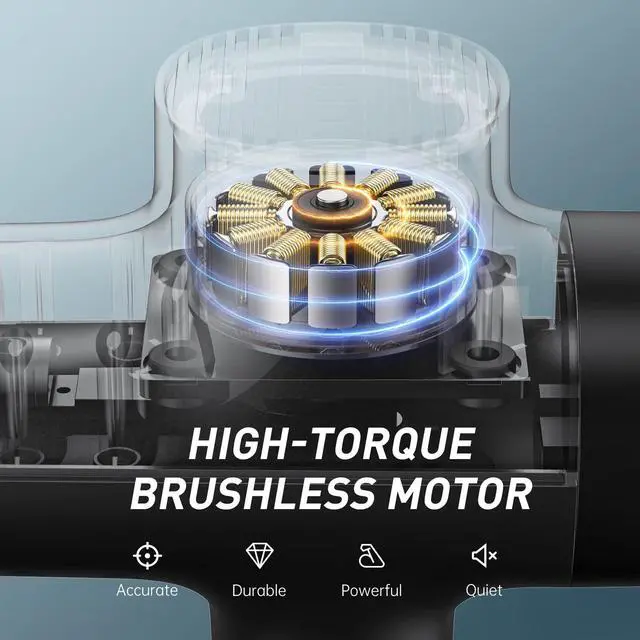 Alt view image 5 of 7 - M3 Pro 2 Massage Gun Deep Tissue Percussion Muscle Massager for Workout, Handheld Percussive Therapy Fascia Gun for Athletes Fast Recovery 4-8 Hours Long Battery Life, Powerful, Quiet, Black