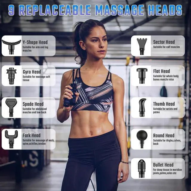 Alt view image 5 of 7 - KEHIPI Massage Gun, Muscle Massage Gun Deep Tissue Back Massager for Pain Relief, 20 Speeds Handheld Electric Massager Tool with Silent Brushless Motor, Suitable for Gym Office Home Travel