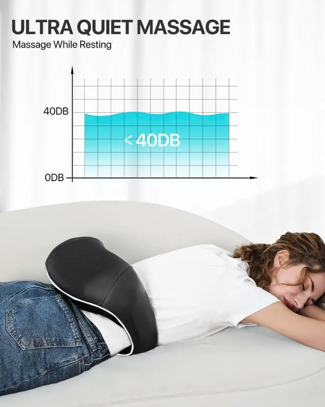 Alt view image 6 of 7 - _Mega Brand Back and Neck Massager for Pain Relief Deep Tissue with Heat,  Kneading Shiatsu Neck and Back Massager for Shoulder Full Body Home Office Car Use, Birthday Day Gifts for Dad Men Mom Women