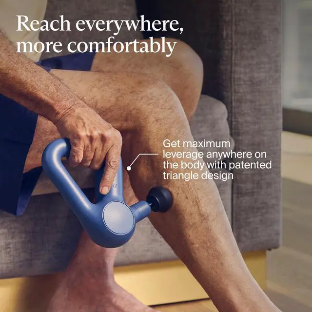 Alt view image 5 of 7 - _Mega Brand Therabody Relief Handheld Percussion Massage Gun - Easy-to-Use, Comfortable & Light Personal Massager for Every Day Pain Relief Massage Therapy in Neck, Back, Leg, Shoulder and Body (Navy)