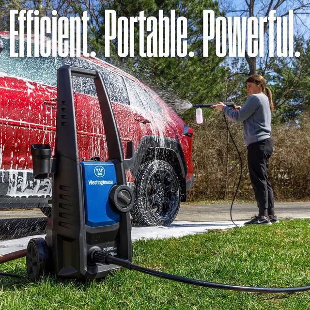 Alt view image 2 of 7 - _Mega Brand ePX3050 Electric Pressure Washer, 2100 Max PSI 1.76 Max GPM with Foam Cannon, for Cars/Fences/Driveways/Home/Patios