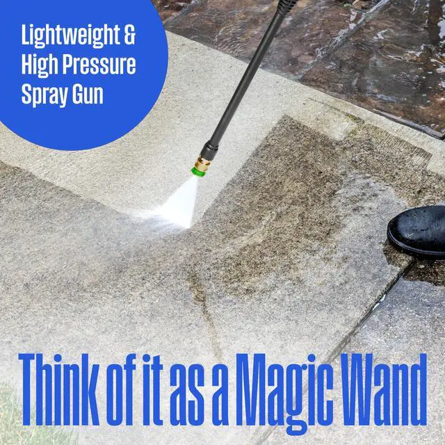 Alt view image 4 of 7 - _Mega Brand ePX3050 Electric Pressure Washer, 2100 Max PSI 1.76 Max GPM with Foam Cannon, for Cars/Fences/Driveways/Home/Patios
