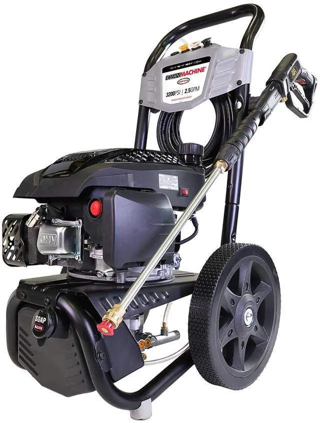 Main image of _Mega Brand Cleaning 3200 PSI Gas Pressure Washer, 2.5 GPM Power Washer with Soap Tank and Turbo Nozzle, 25-Foot HyFlex Hose, Clean Machine, 49-State (CM61456)