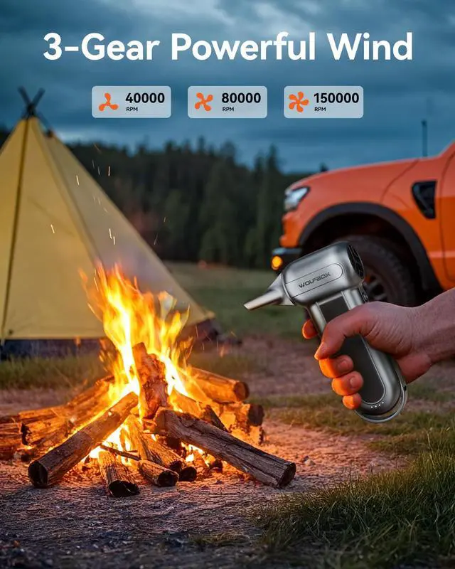 Alt view image 4 of 7 - KEHIPI MF100 Electric Air Duster-150000RPM Super Power Cordless Air Duster, Rechargeable Brushless Motor Durable Blower, 3-Gear Adjustable Dust Blower for Computer, Keyboard, Outdoor, House and Car