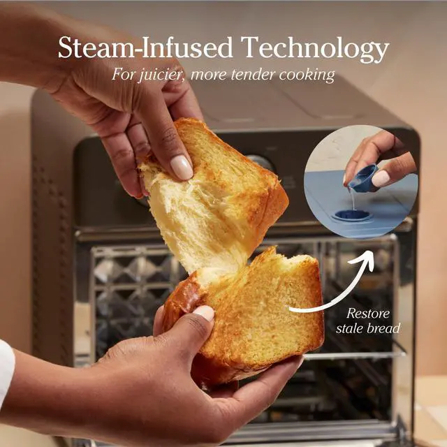 Alt view image 5 of 6 - _Mega Brand  Wonder Oven | 6-in-1 Air Fryer & Toaster Oven with Steam Infusion | Compact, Countertop Friendly, Fast Preheat, Multifunctional | Air Fry, Toast, Roast, Bake, Reheat & Broil | Char
