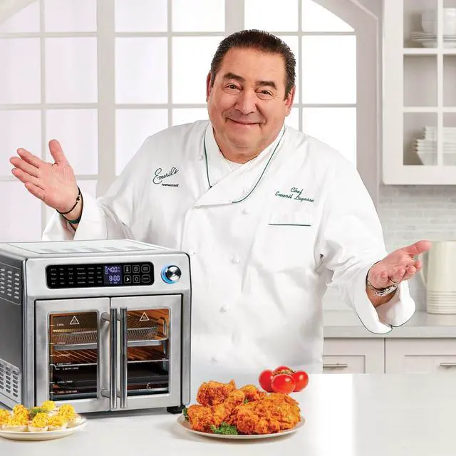 Alt view image 6 of 7 - _Mega Brand  Extra Large French Door Air Fryer Toaster Oven Combo, 24 Cooking Functions and Digital Controls, 7 Accessories Included, Stainless Steel Finish, 26QT Capacity