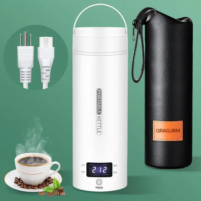 Main image of _Mega Brand Travel Electric Kettle Portable Small Mini Tea Coffee Kettle Water Boiler, Water Heater with 4 Temperature Control,304 Stainless Steel with Auto Shut-Off & Boil Dry Protection, BPA-Free
