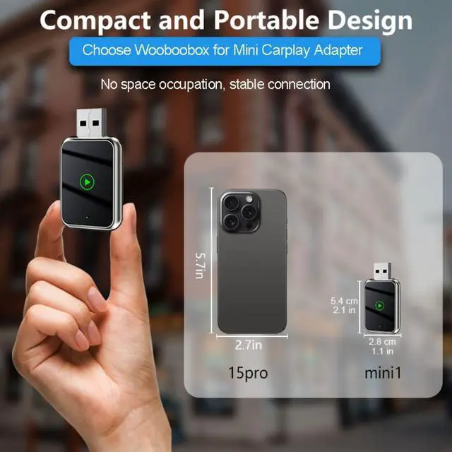 Alt view image 5 of 7 - _Mega Brand Wireless CarPlay Adapter Compatible with iPhone and Android Auto - Wireless Charger Mount Included  Hands Free Communication, Navigation, Music - Works in Cars 2017+ with USB/USB-C Port