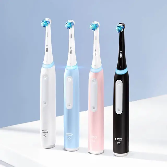 Alt view image 7 of 7 - _Mega Brand Rechargeable Electric Powered Toothbrush, Black with iO Series 3 Limited, 2 Brush Heads and Travel Case - Pressure Sensor to Protect Gums - 3 Cleaning Settings - 2 Minute Timer