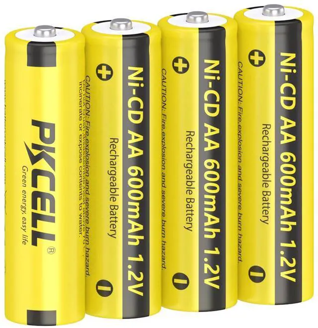 Main image of _Mega Brand 4 Pack AA 1.2V 600mAh NICD Rechargeable Double A Battery for Solar Lights(4PCS)