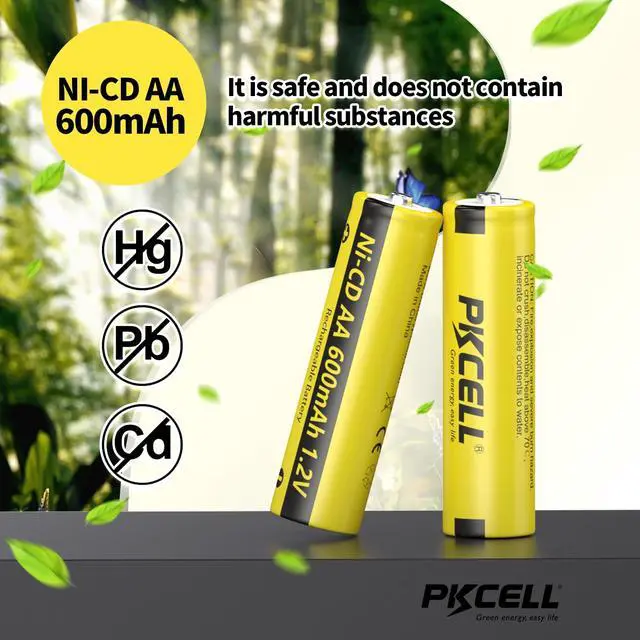 Alt view image 5 of 5 - _Mega Brand 4 Pack AA 1.2V 600mAh NICD Rechargeable Double A Battery for Solar Lights(4PCS)