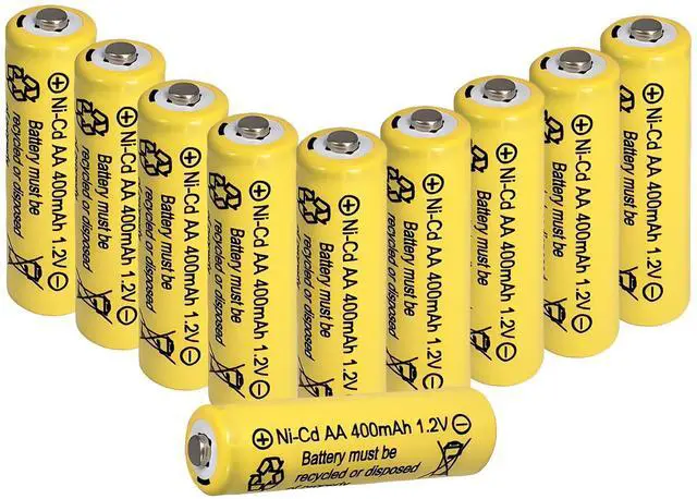 Main image of _Mega Brand AA 400mAh 1.2V NiCd Rechargeable Solar Batteries for Outdoor Flower Bed Solar Lights Rope,Led String Lights,Yard Light,10 Packs